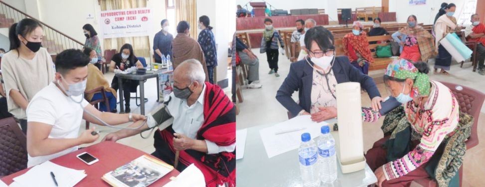 Reproducive Child Health Camp and Health Camp underway at Kigwema on March 27. (DIPR Photo)